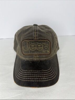 JEEP leather like adjustable strap hat